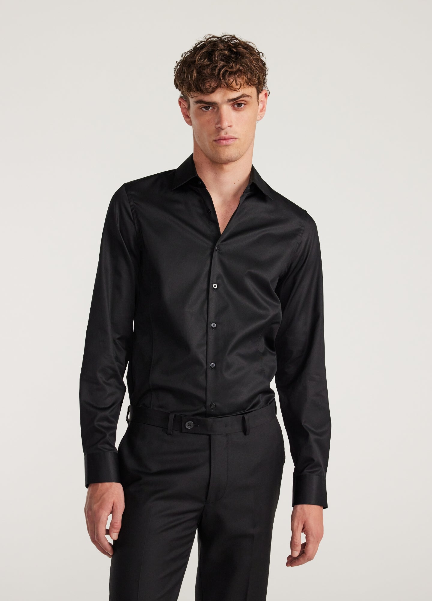 Refined Twill Shirt Black