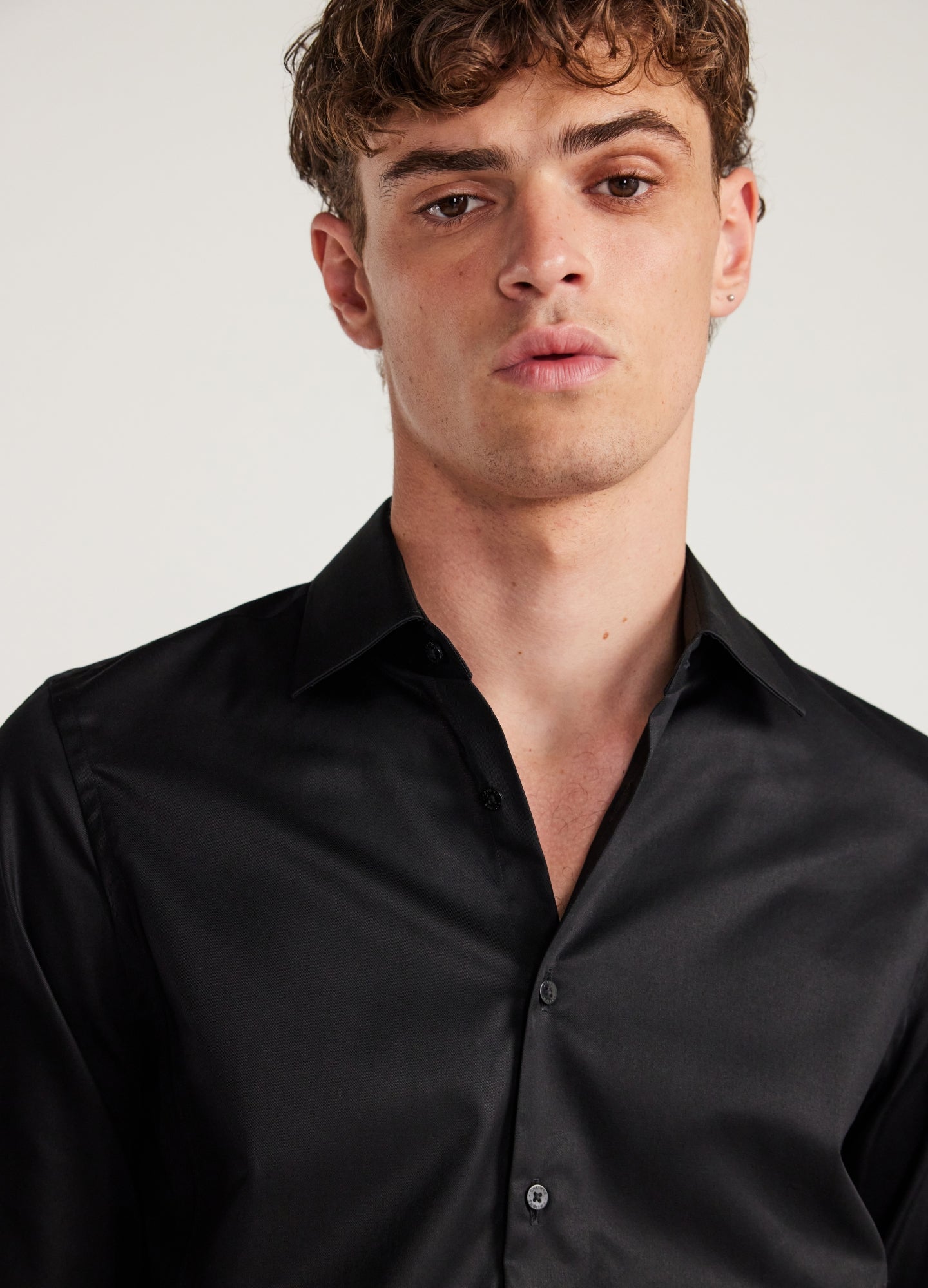 Refined Twill Shirt Black