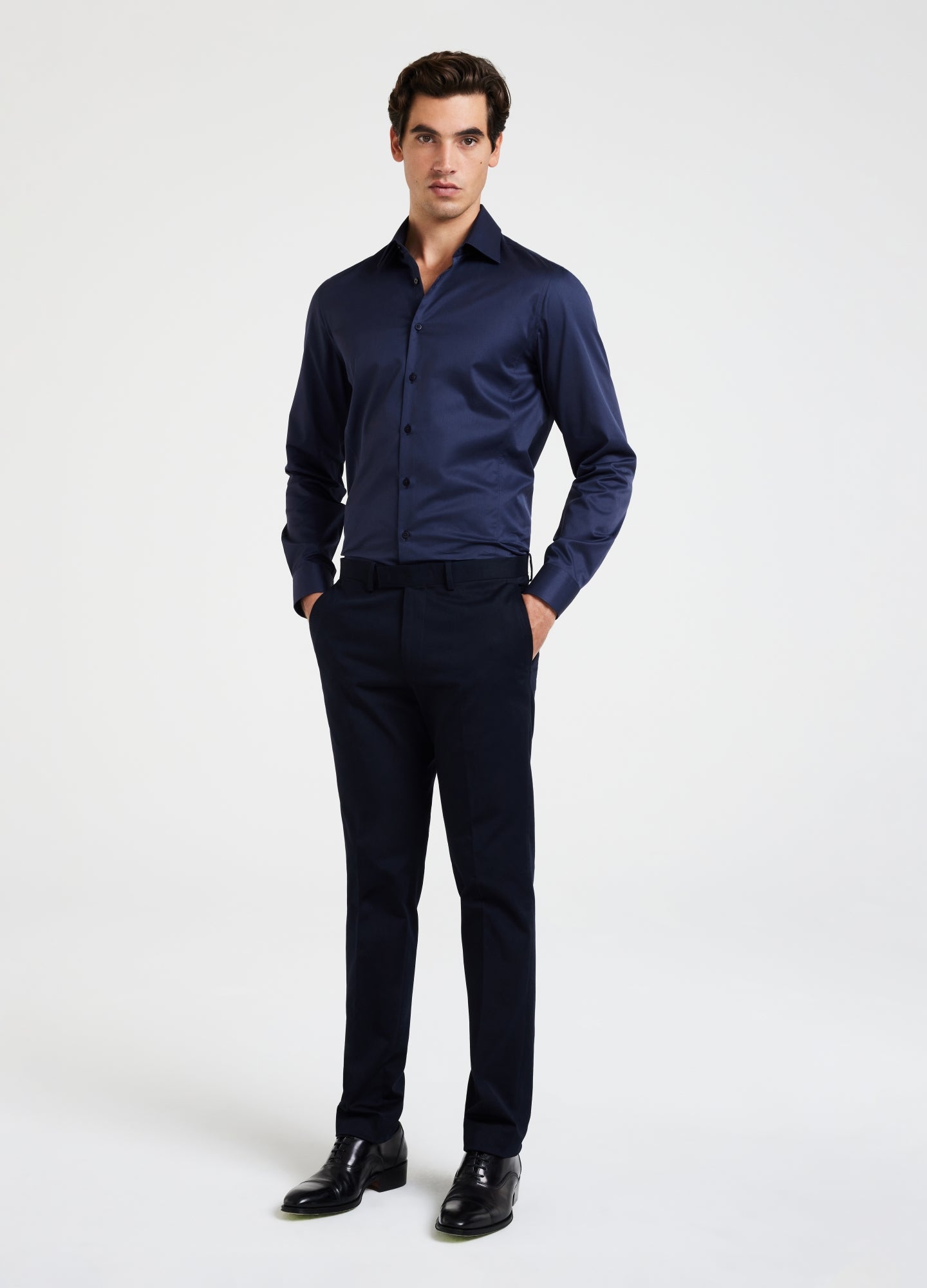 Refined Twill Shirt Navy