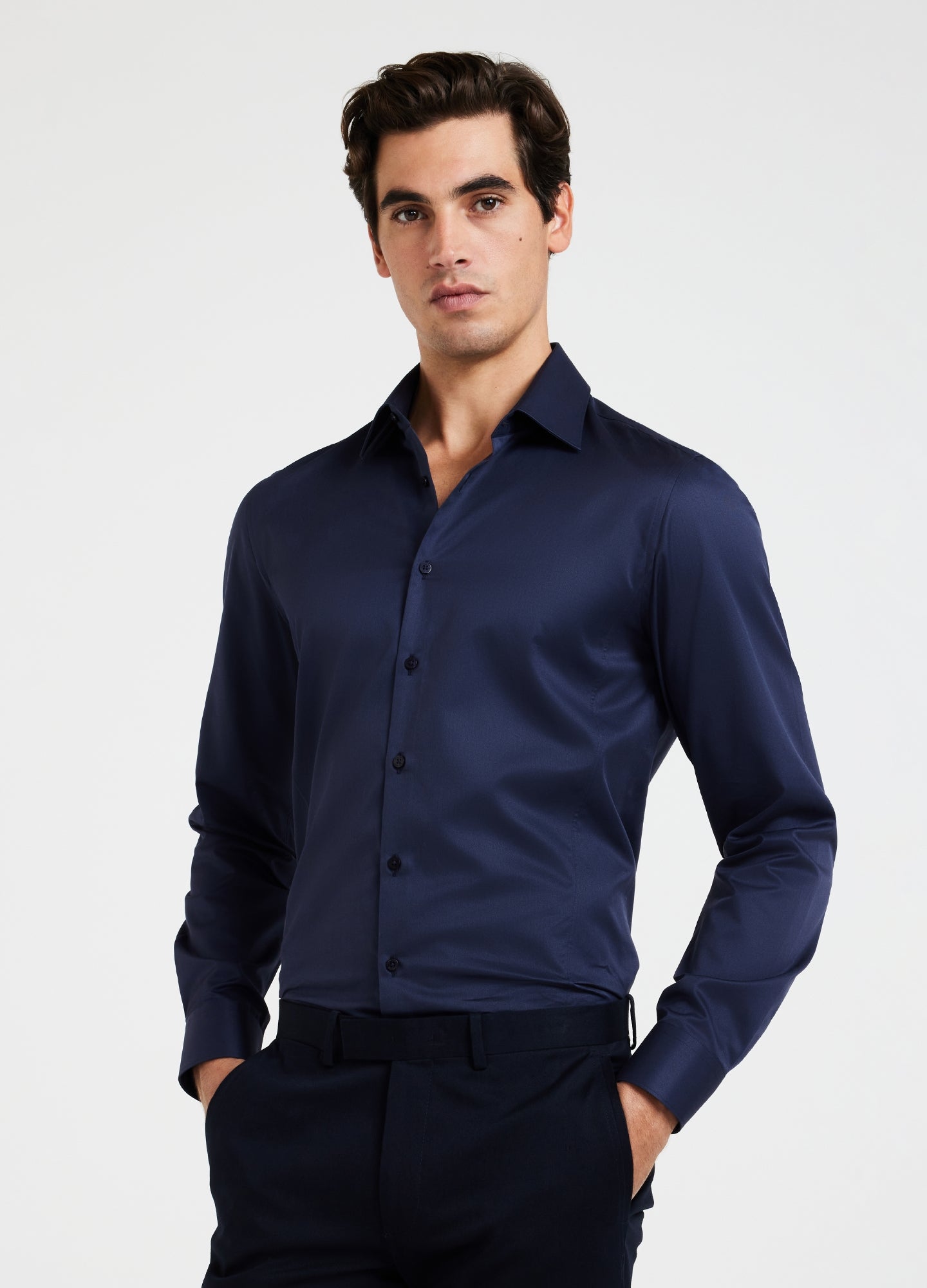 Refined Twill Shirt Navy