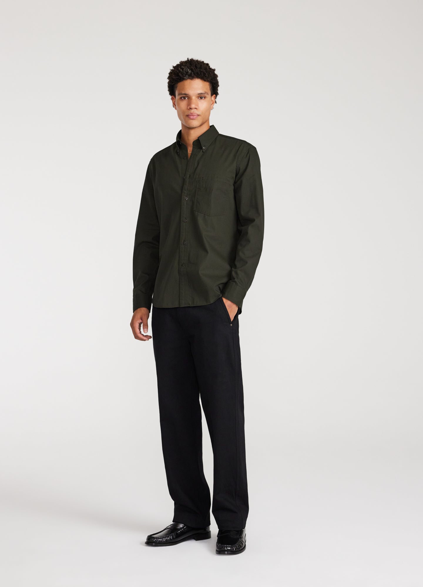 Double Pocketed Shirt Dark Green