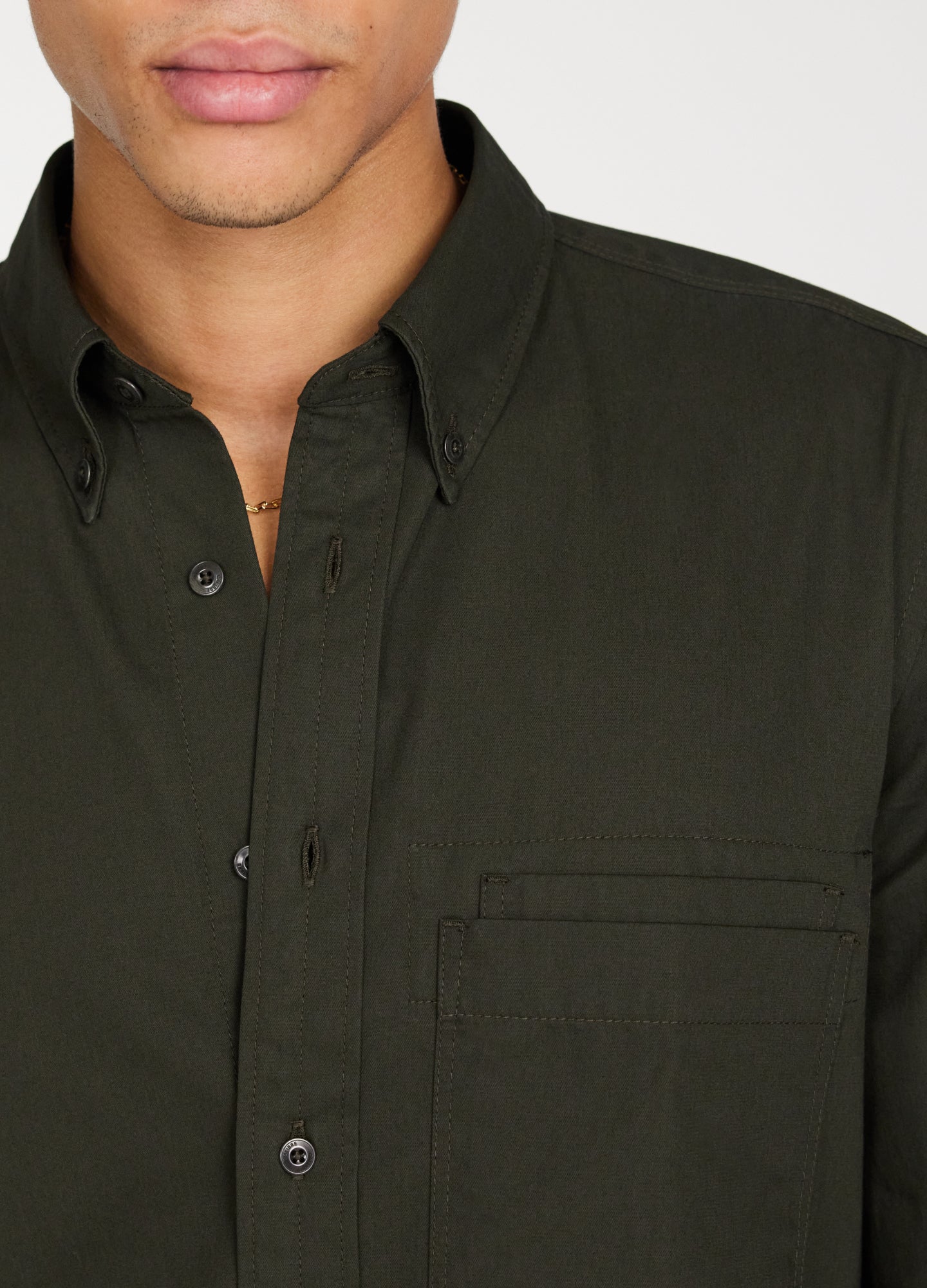 Double Pocketed Shirt Dark Green