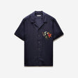 Toucan Embroidery Short Sleeve Shirt Navy