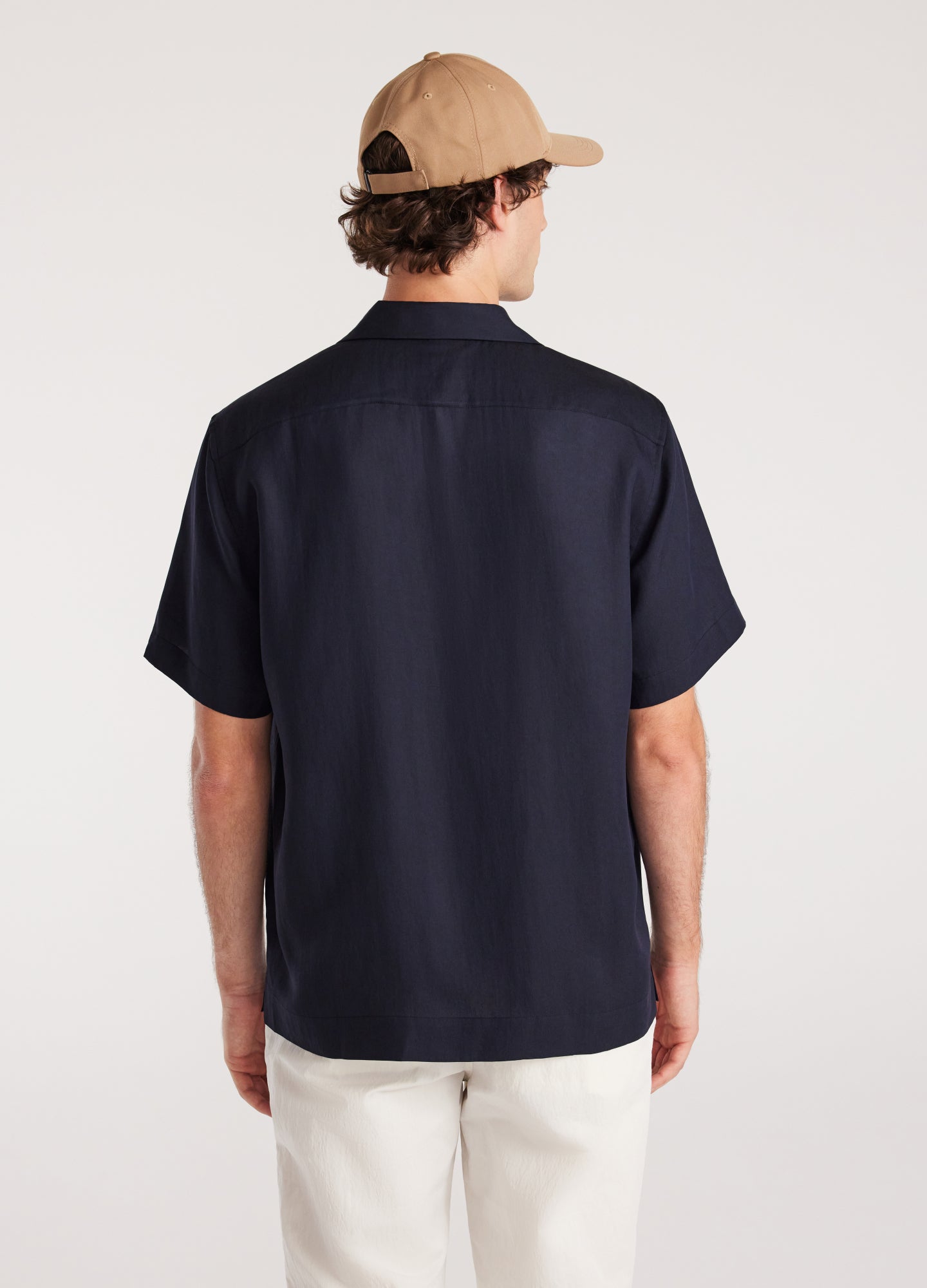 Toucan Embroidery Short Sleeve Shirt Navy