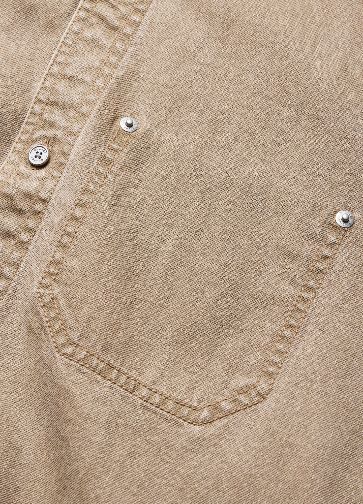 Seam Detail Denim Shirt Putty