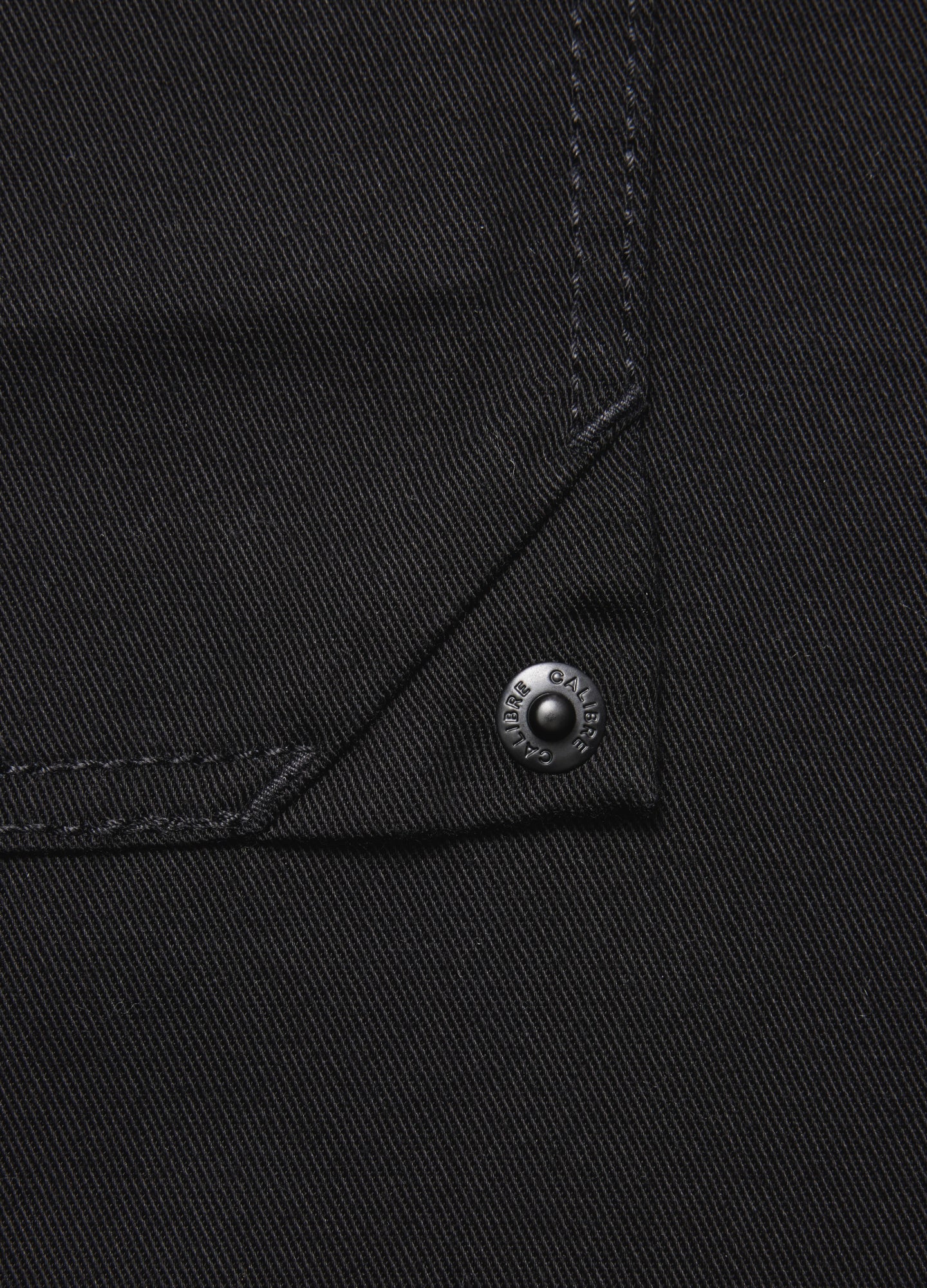 Patched Pocket Overshirt Black