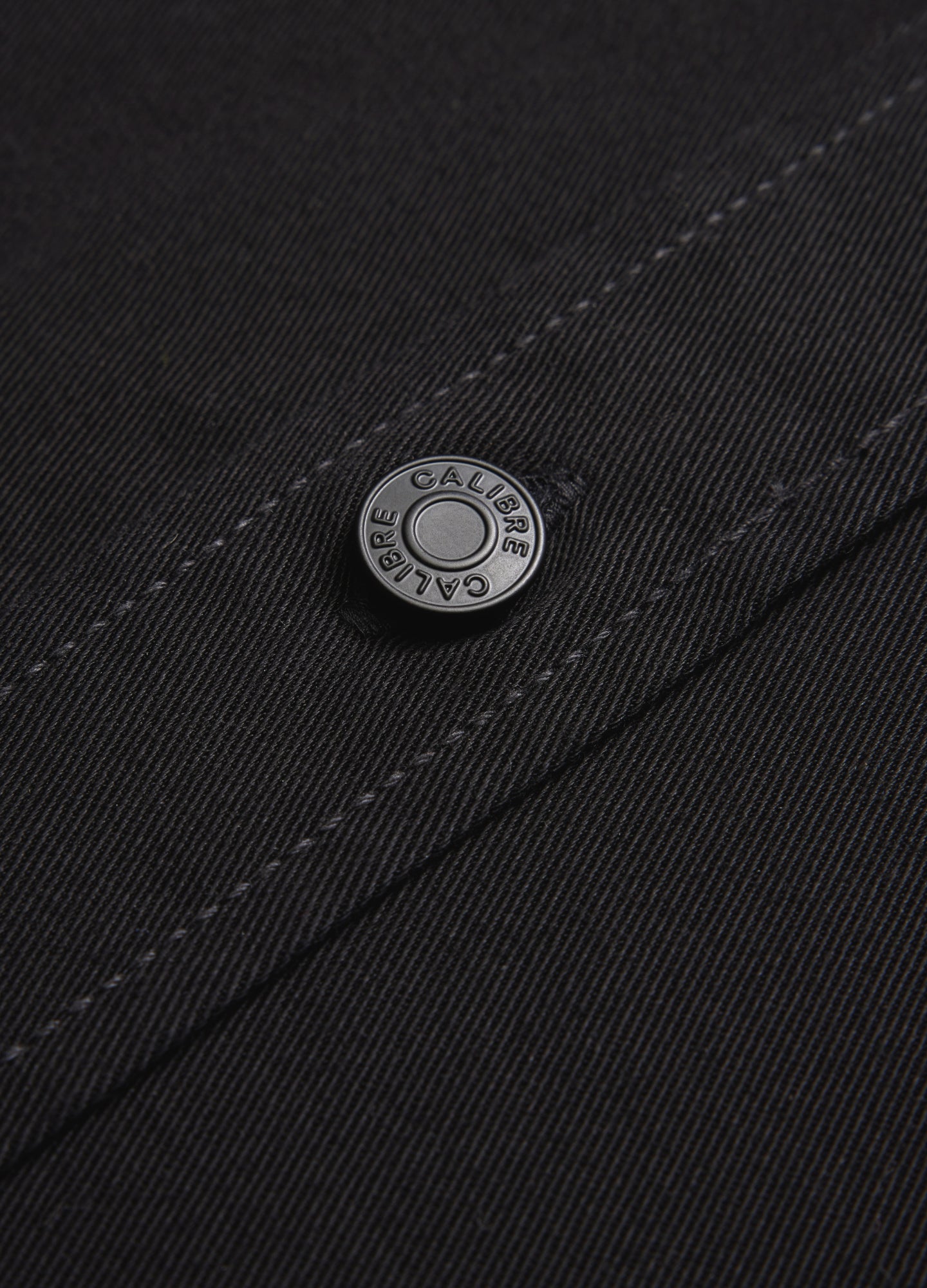 Patched Pocket Overshirt Black