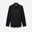Tailored Cotton Linen Shirt Black