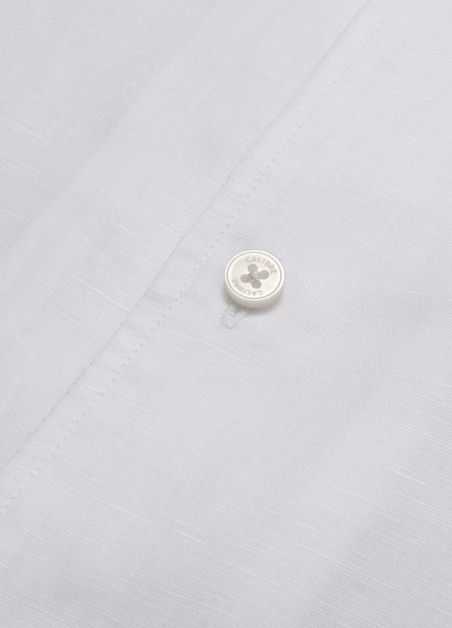 Tailored Cotton Linen Shirt White