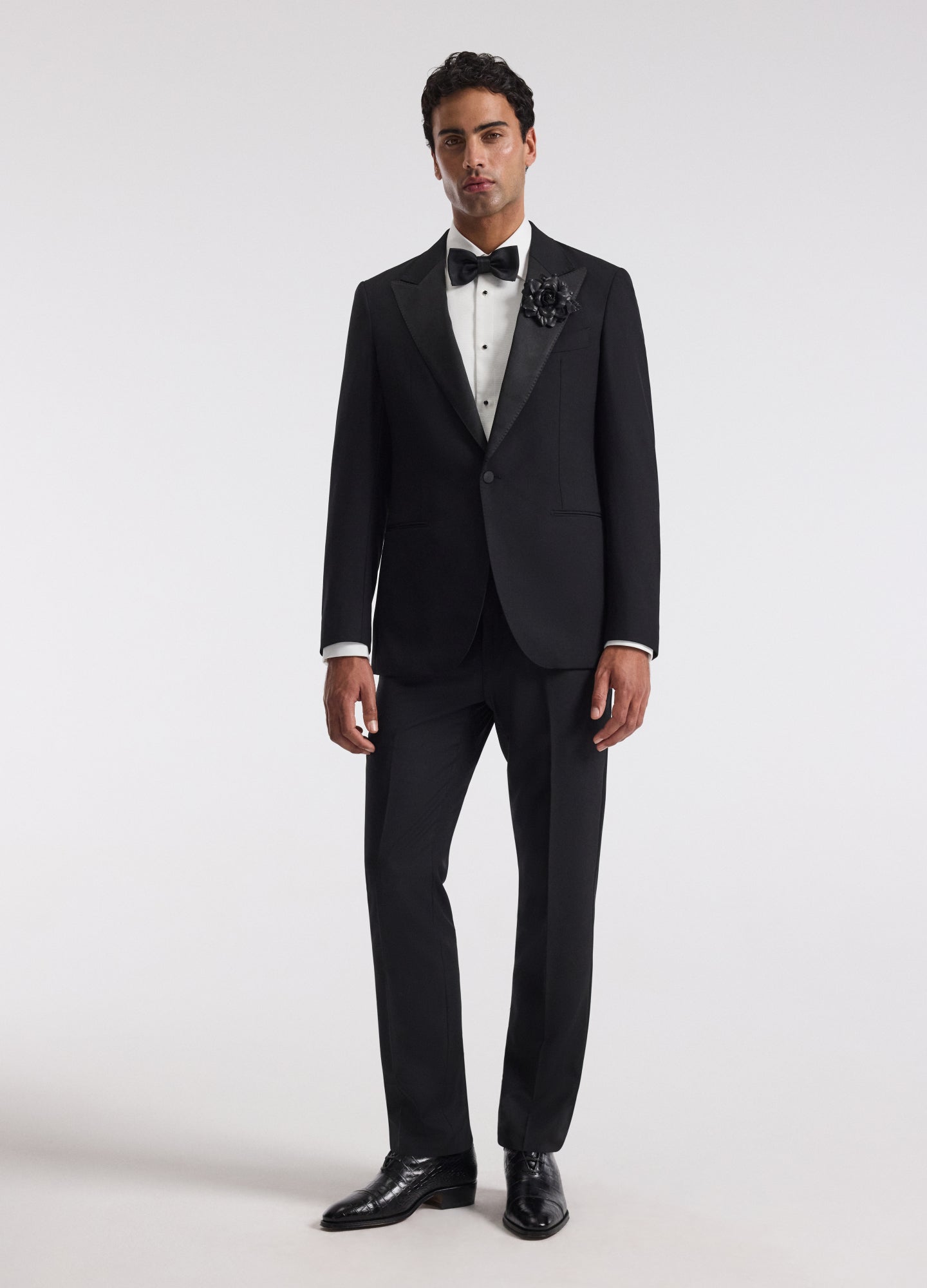 Tailored Cotton Tuxedo Shirt White