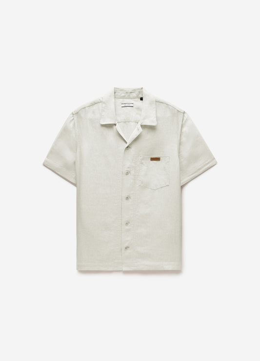 Washed Linen Short Sleeve Shirt Natural
