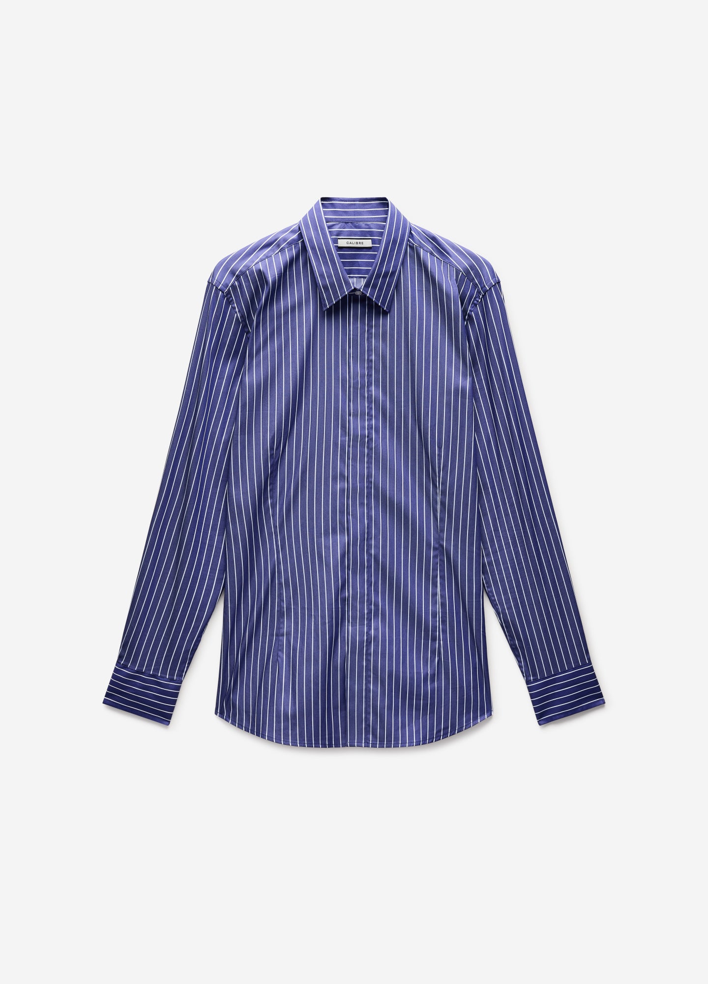 Stripe Stretch Shirt Navy