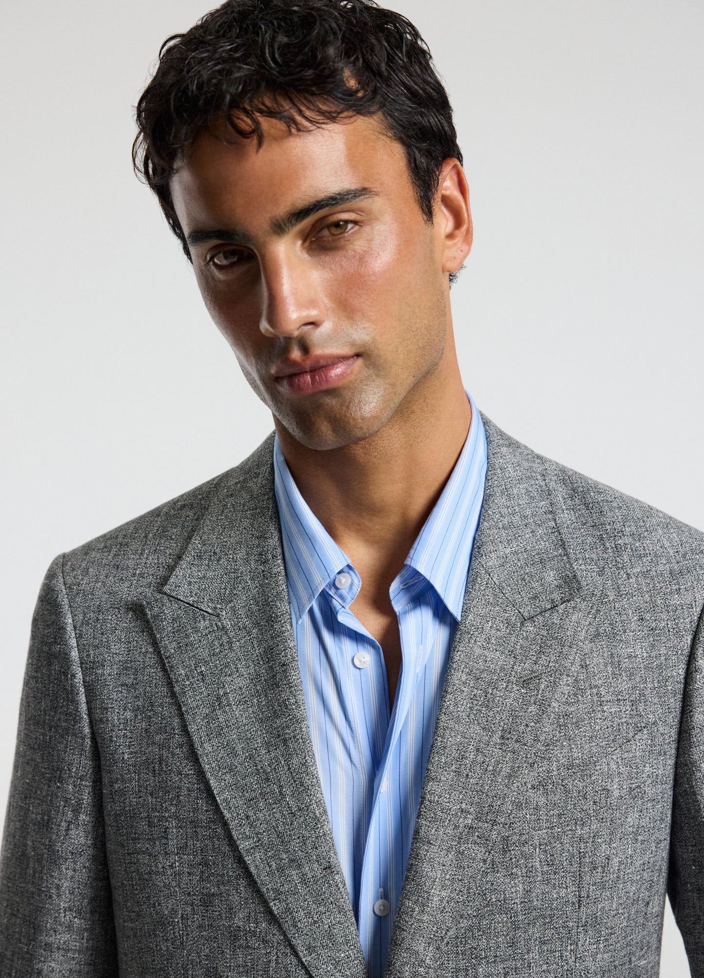 Fluid Stripe Shirt Pale Blue