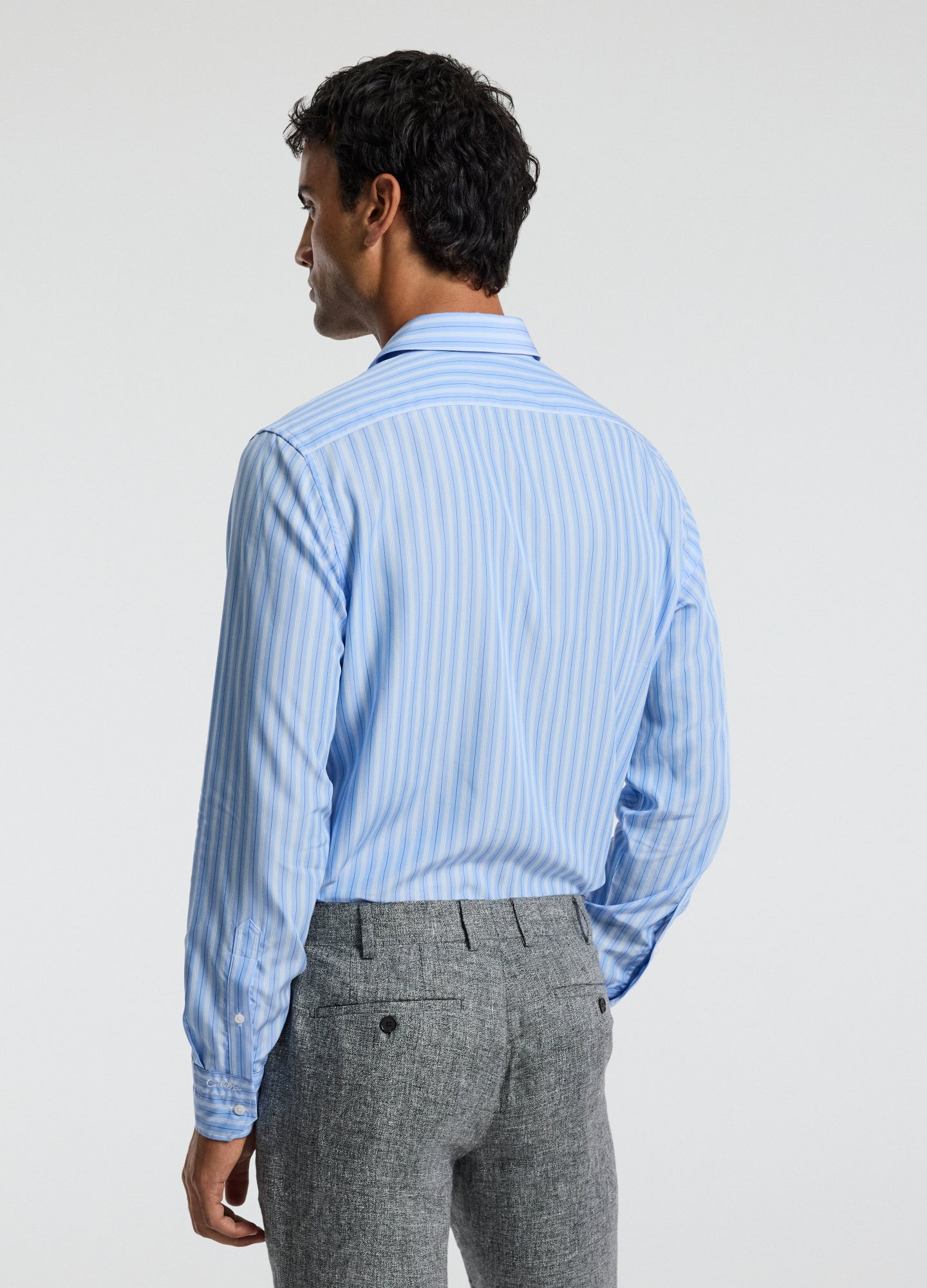 Fluid Stripe Shirt Pale Blue