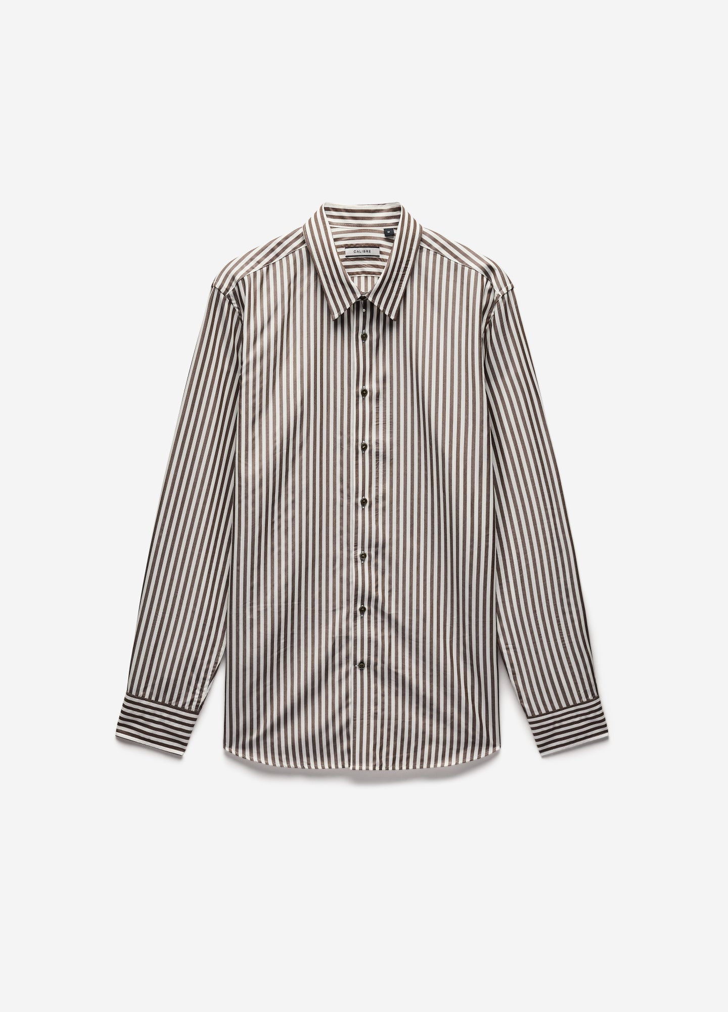 Fluid Stripe Shirt Chocolate
