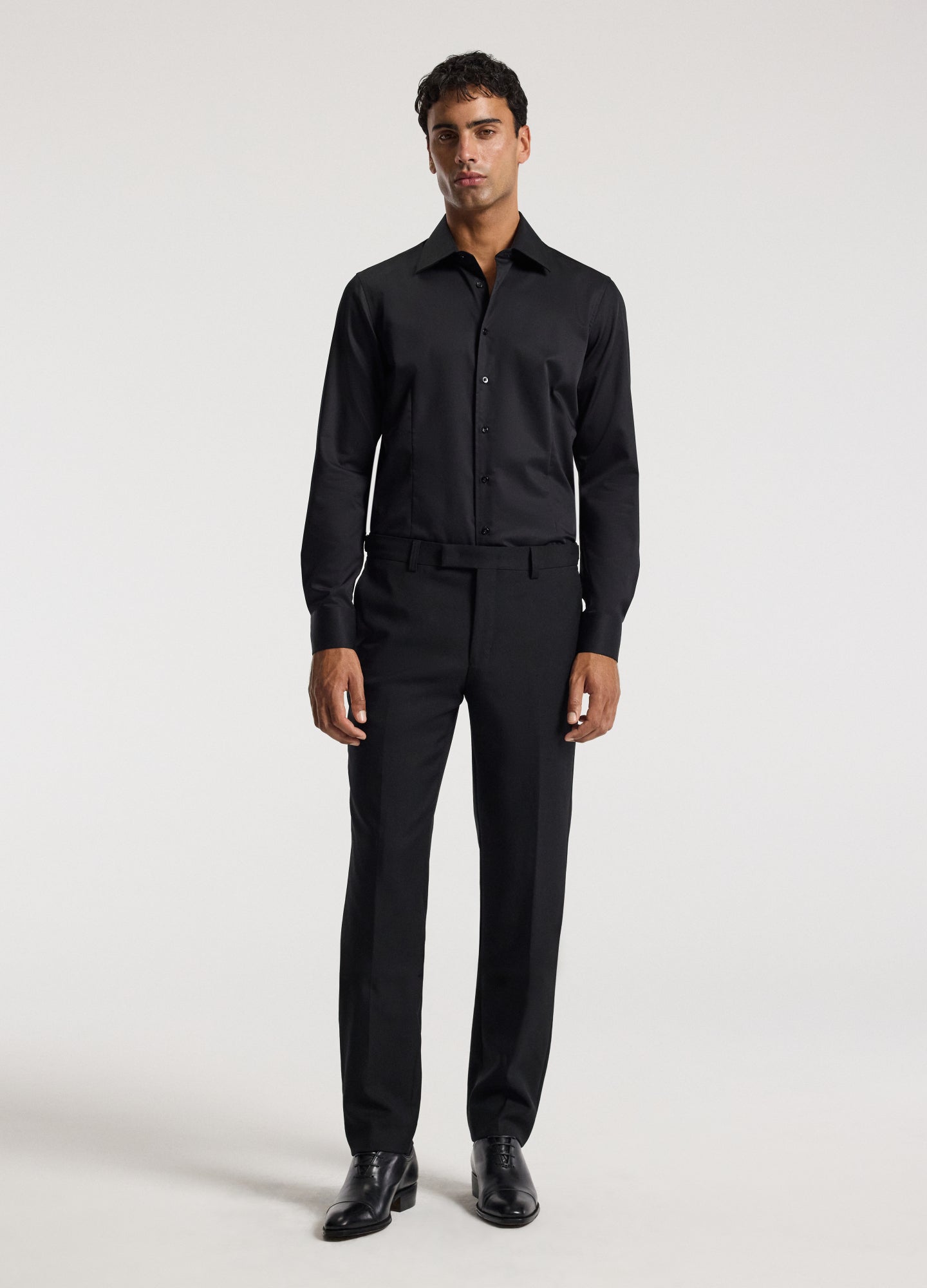 Tailored Cotton Shirt Black