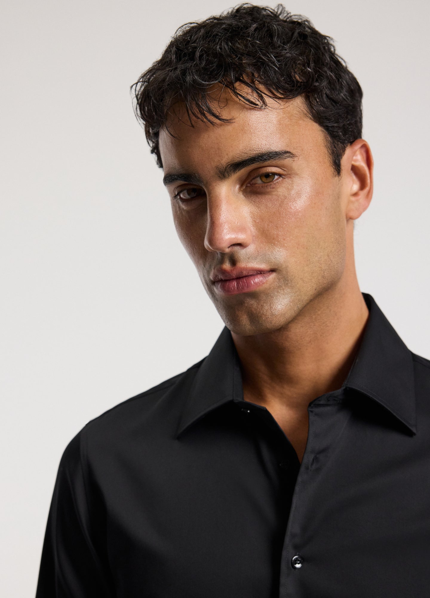 Tailored Cotton Shirt Black