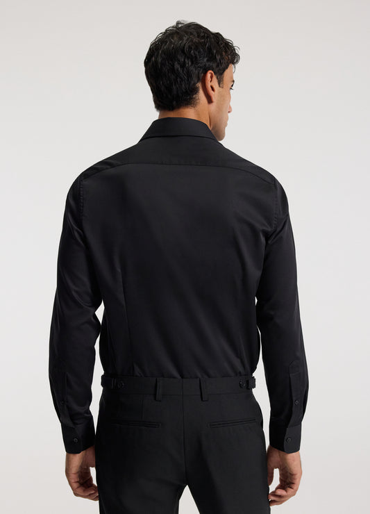Tailored Cotton Shirt Black