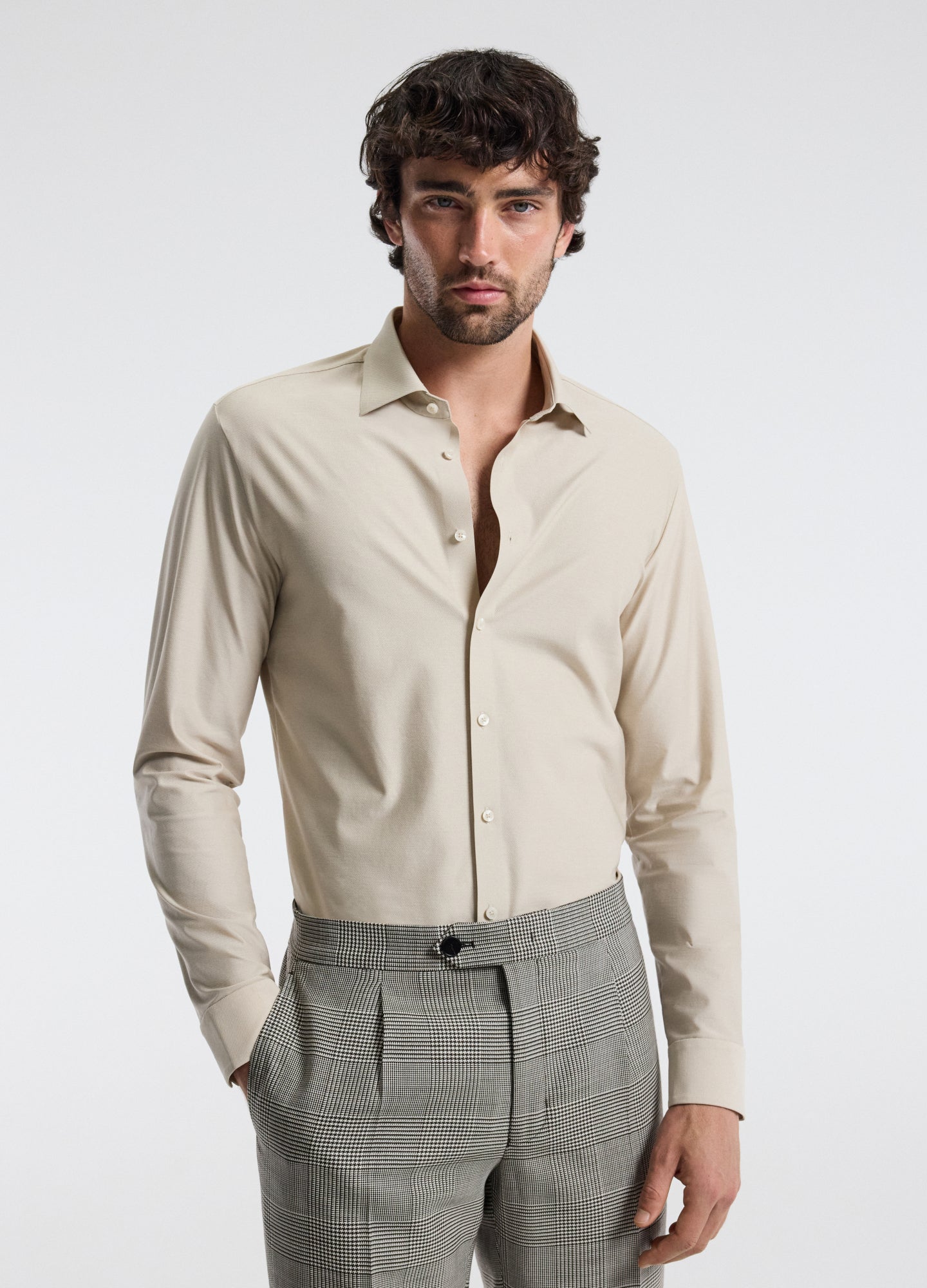 Precision Stretch Twill Shirt Natural