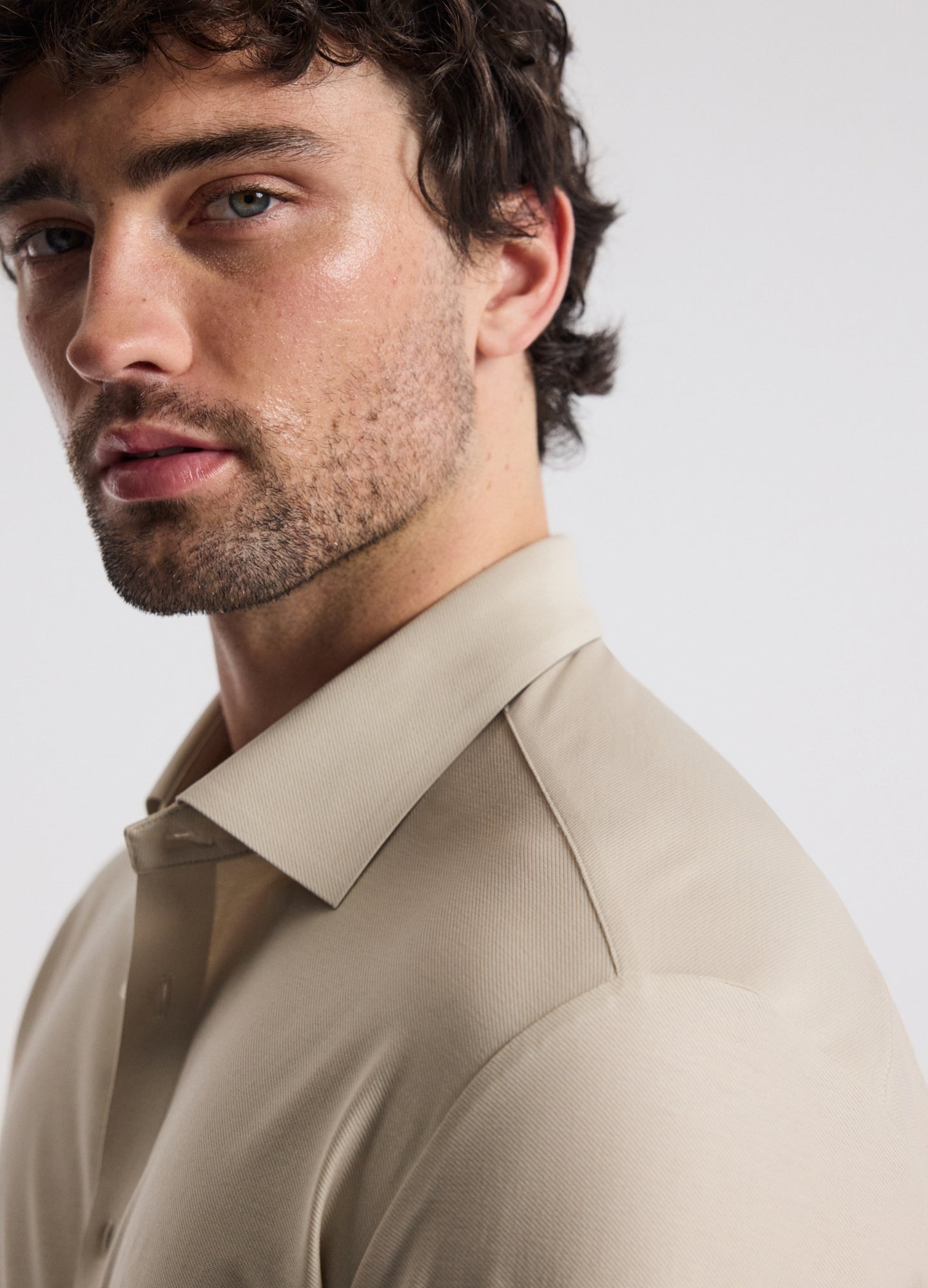 Precision Stretch Twill Shirt Natural