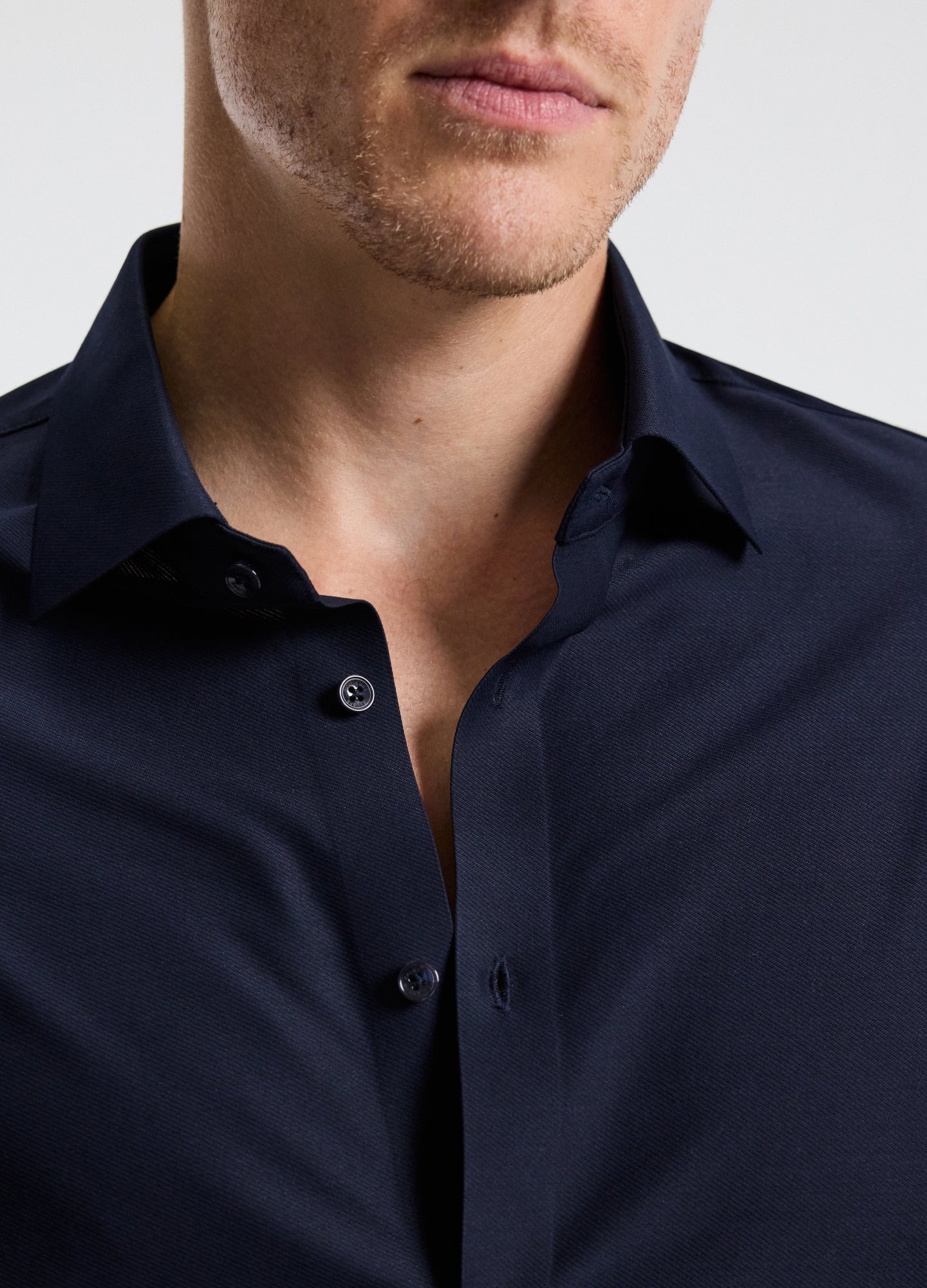 Precision Stretch Twill Shirt Navy