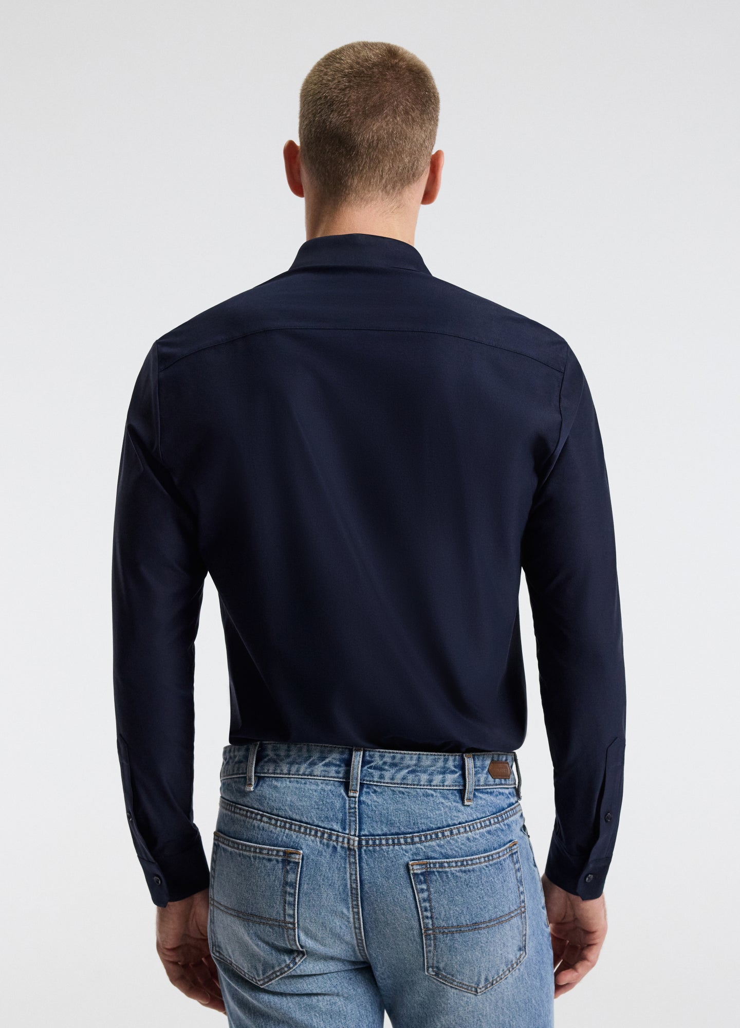 Precision Stretch Twill Shirt Navy