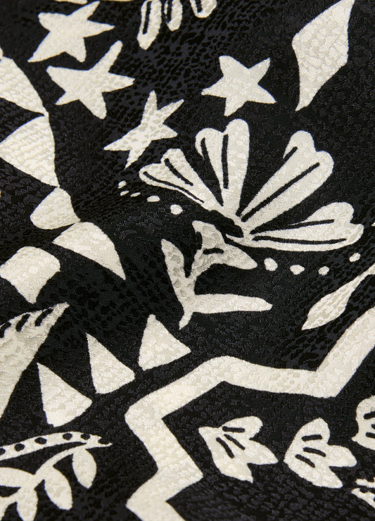 Relaxed Shadow Tapestry Shirt Black