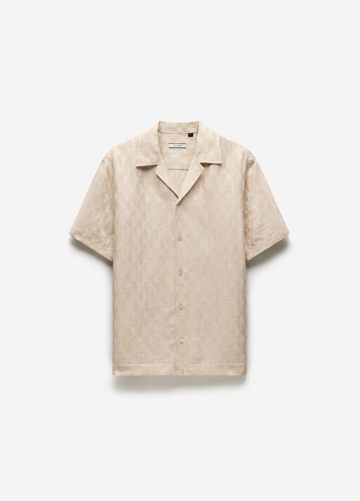 Camp Collar Arrow Jacquard Shirt Natural