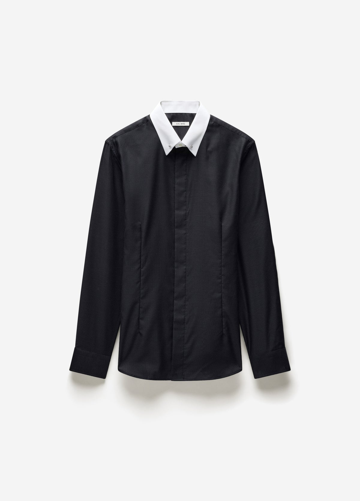 Tailored Collar Pin Shirt Black