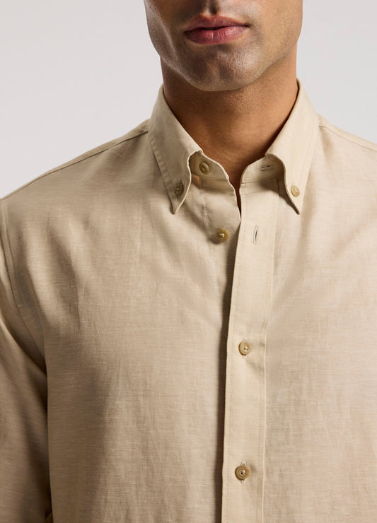 Cotton Linen Long Sleeve Shirt Neutral