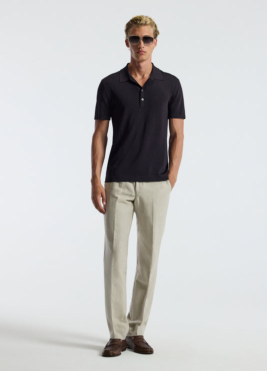 Shiny Rayon Polo Currant