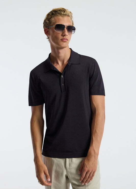 Shiny Rayon Polo Currant