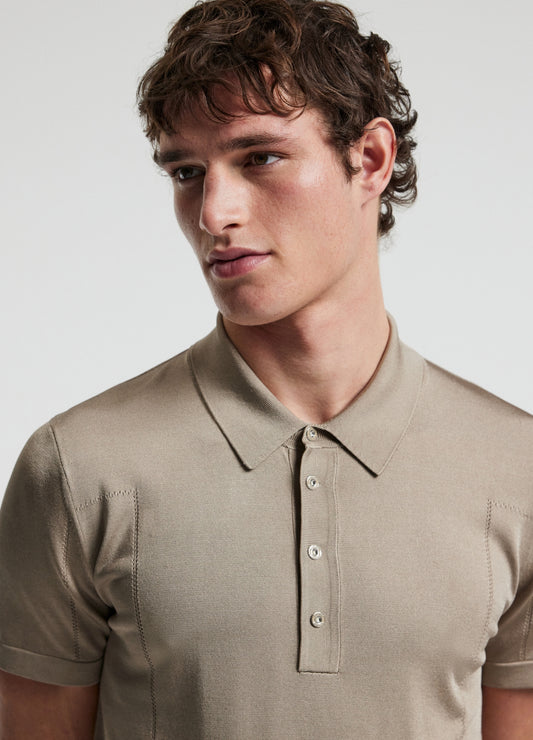 Shiny Rayon Polo Stone