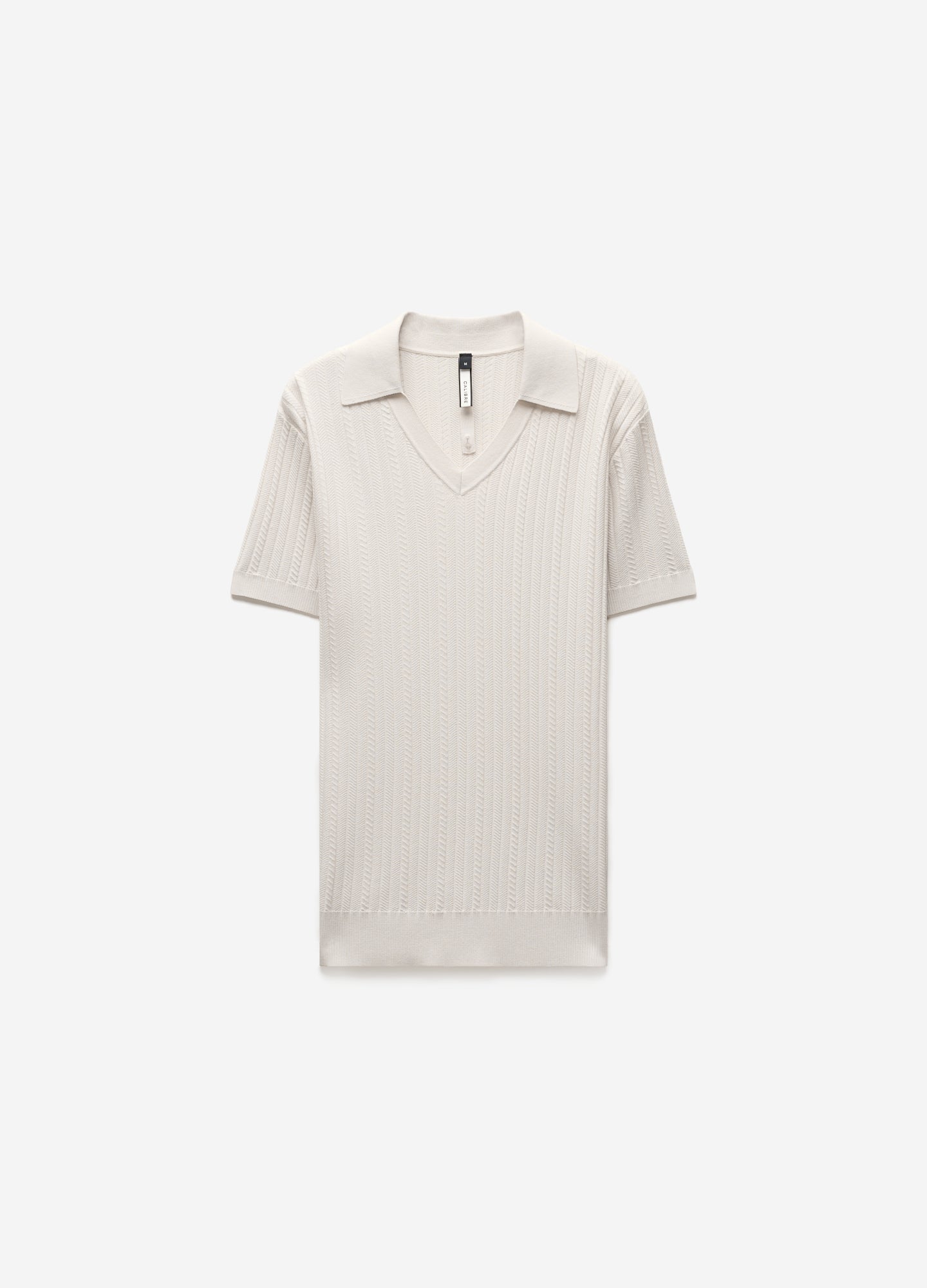 Collared Technical Knit Polo Parchment