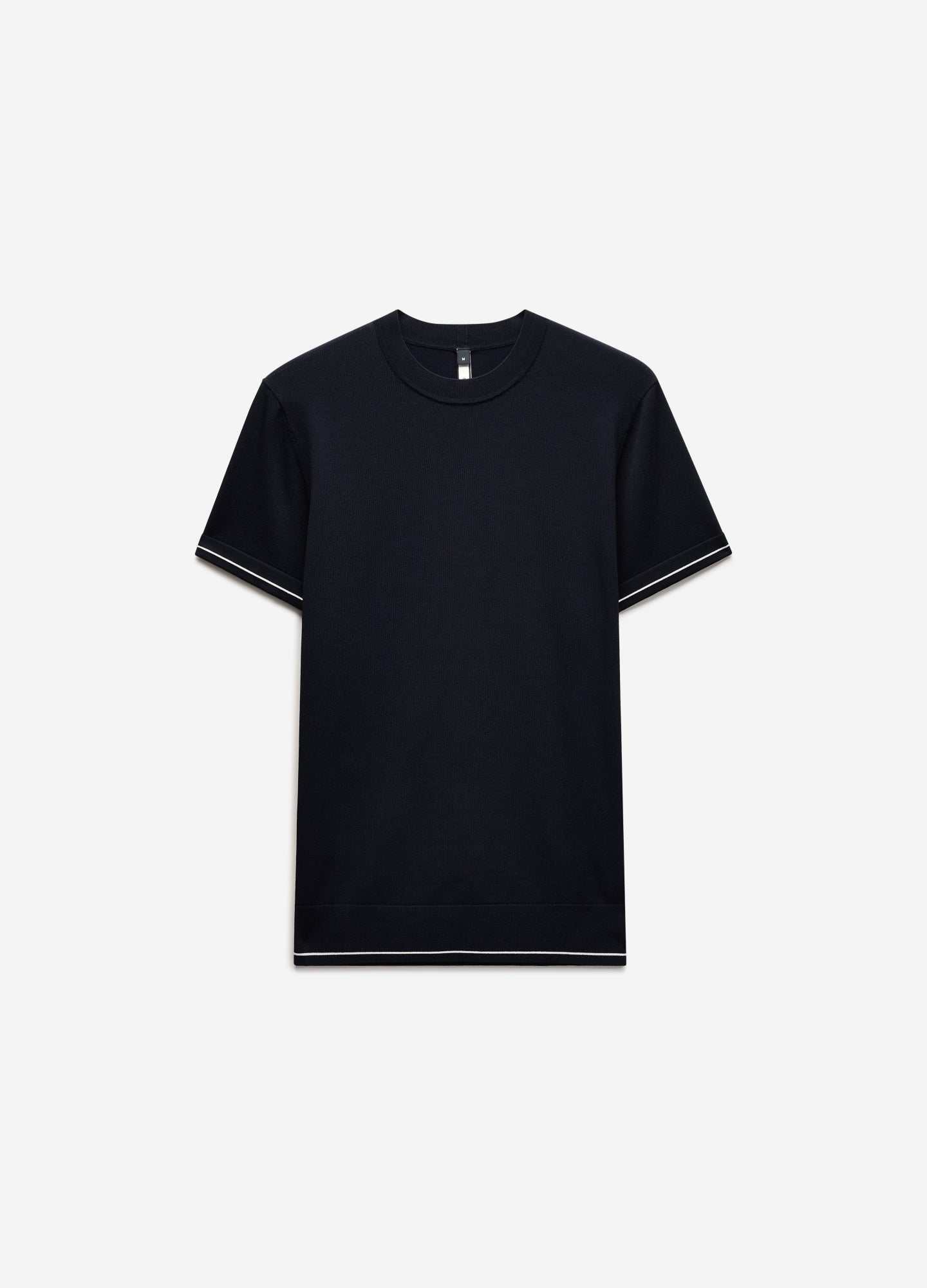 Stripe Cuff Tech T-shirt Navy