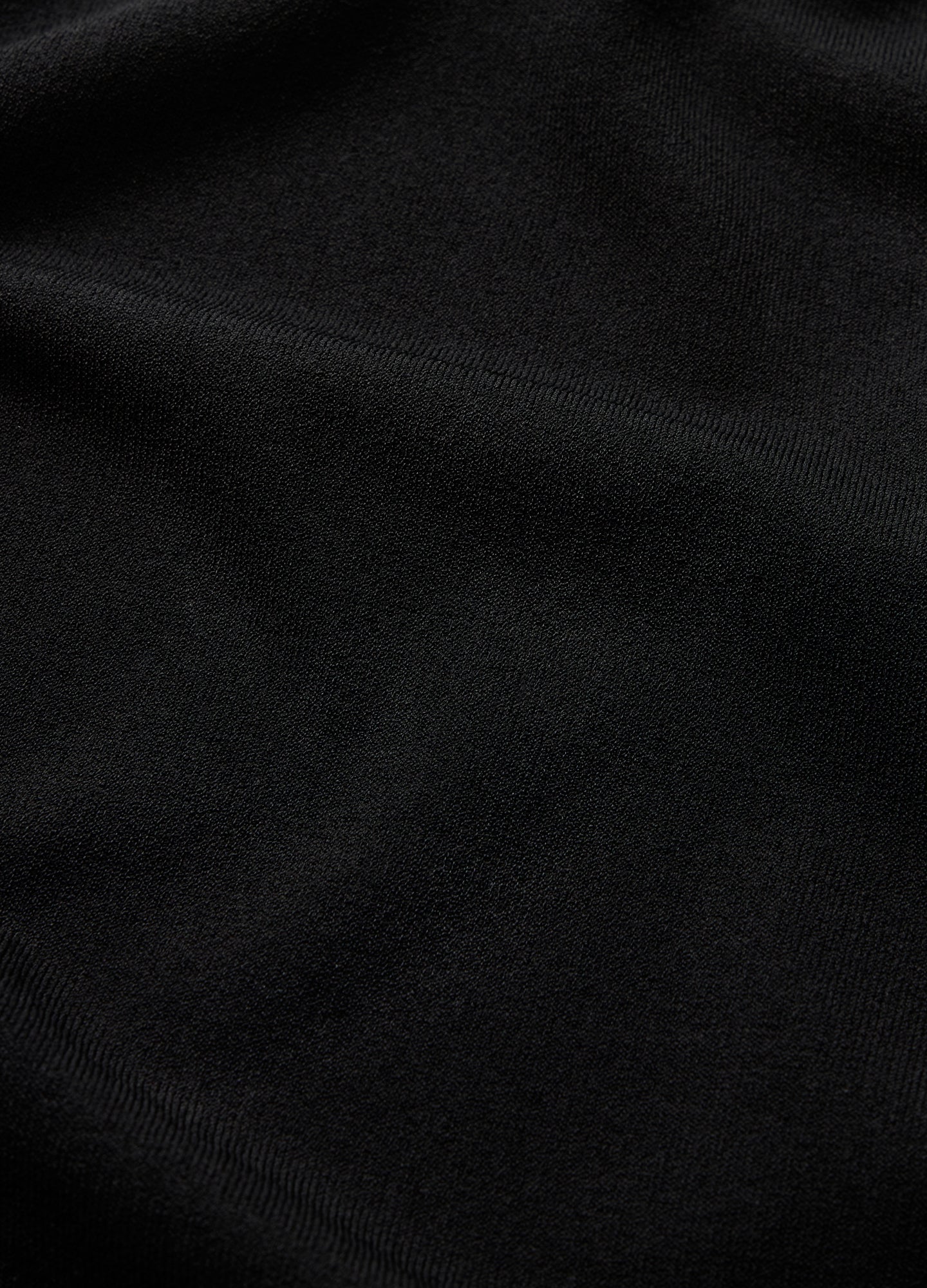 Stripe Cuff Open Neck Polo Black