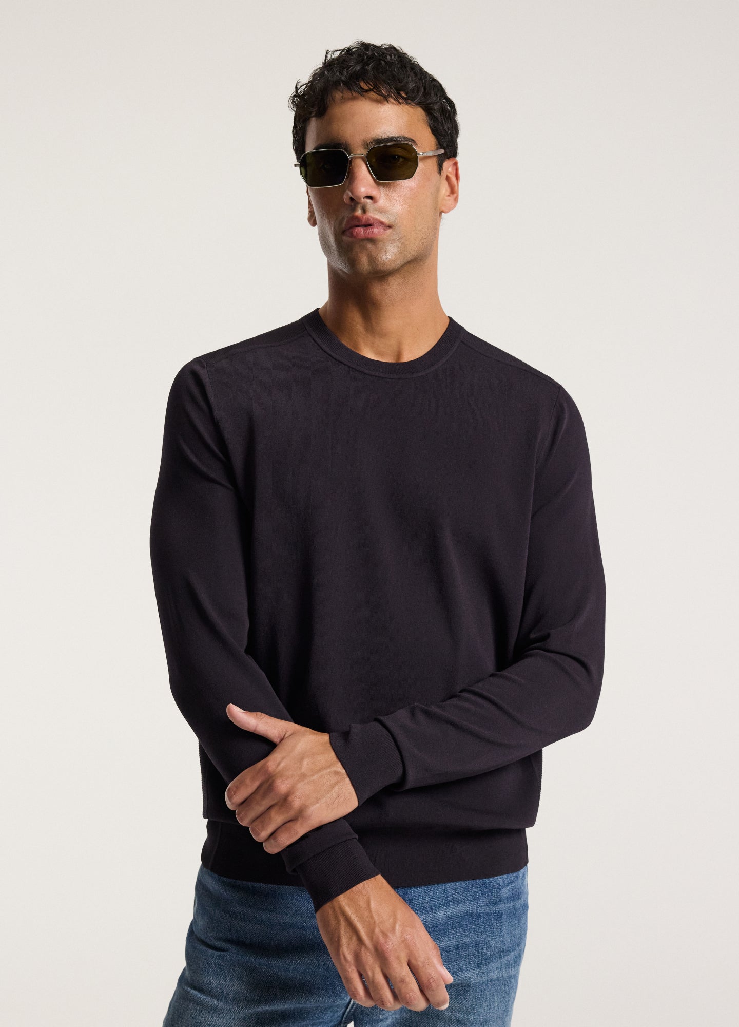 Technical Knit Crew Neck Sweater Currant