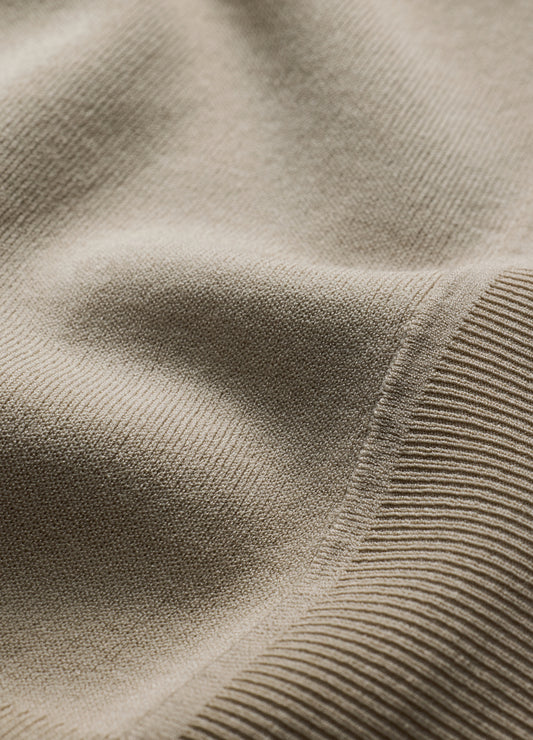 Technical Knit Crew Neck Sweater Oatmeal