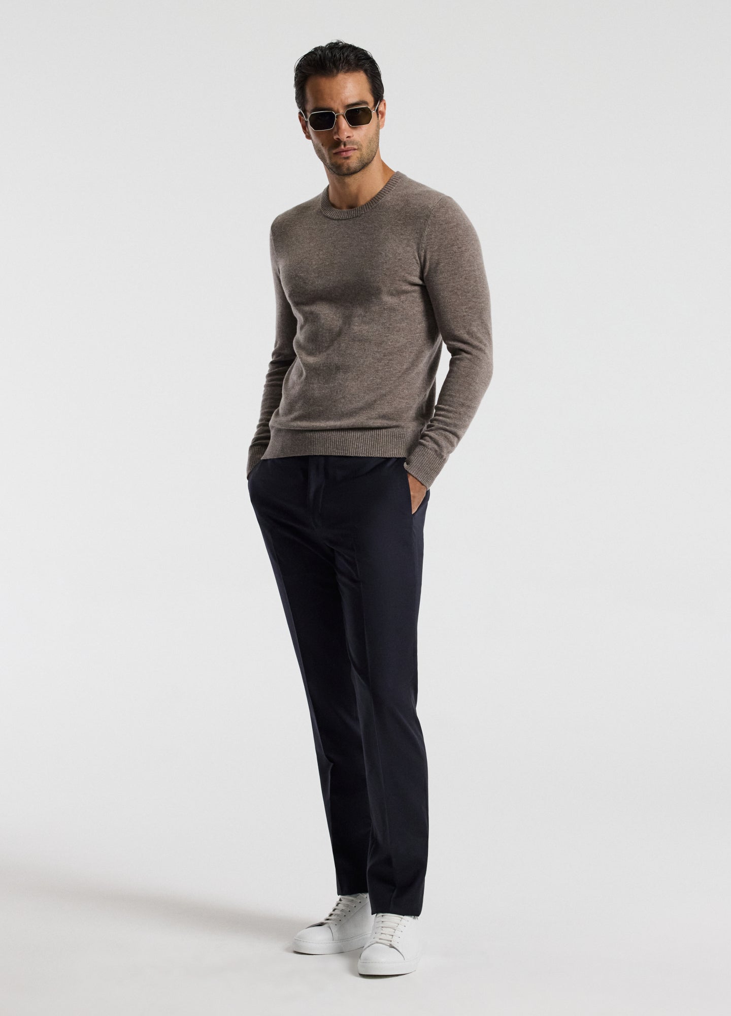 Ultra Fine Merino Wool Sweater Mocha