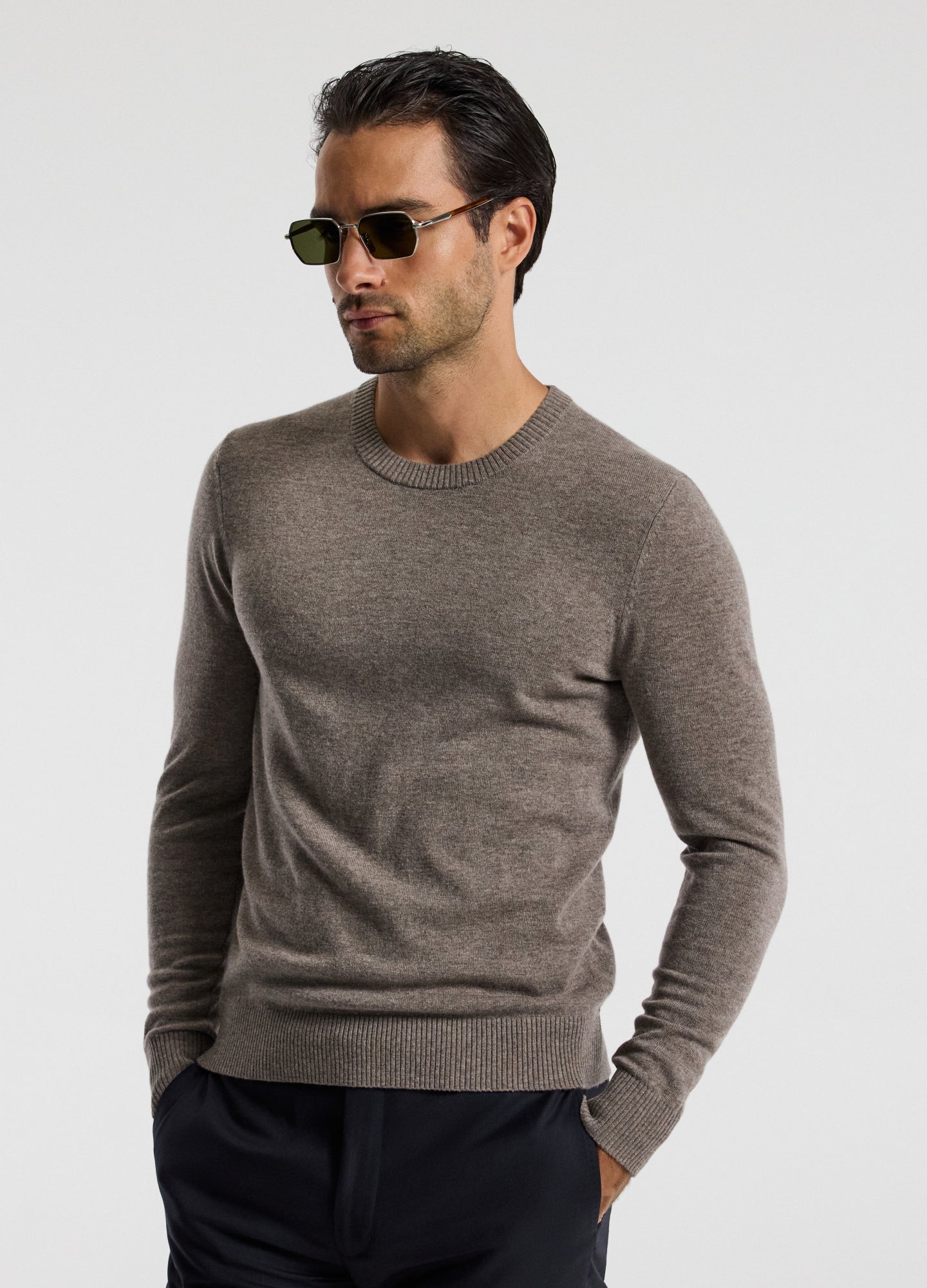 Ultra Fine Merino Wool Sweater Mocha
