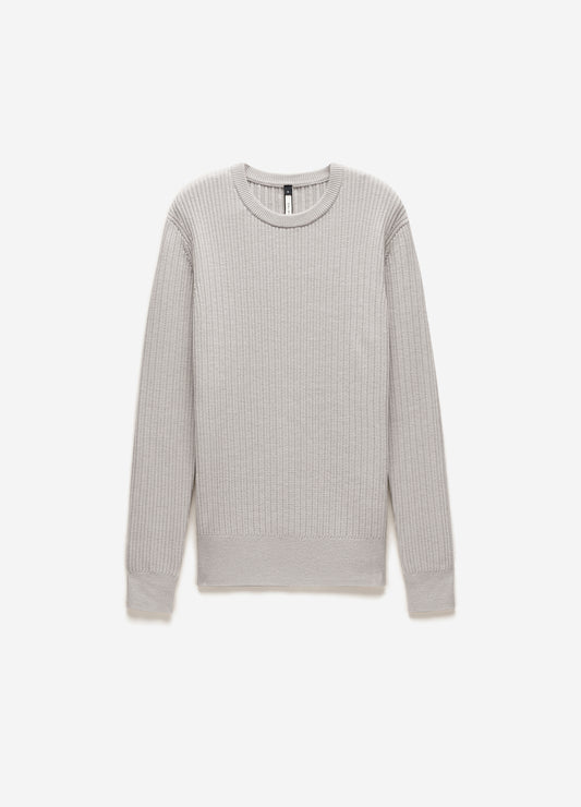 Slim Merino Wool Rib Sweater Salt