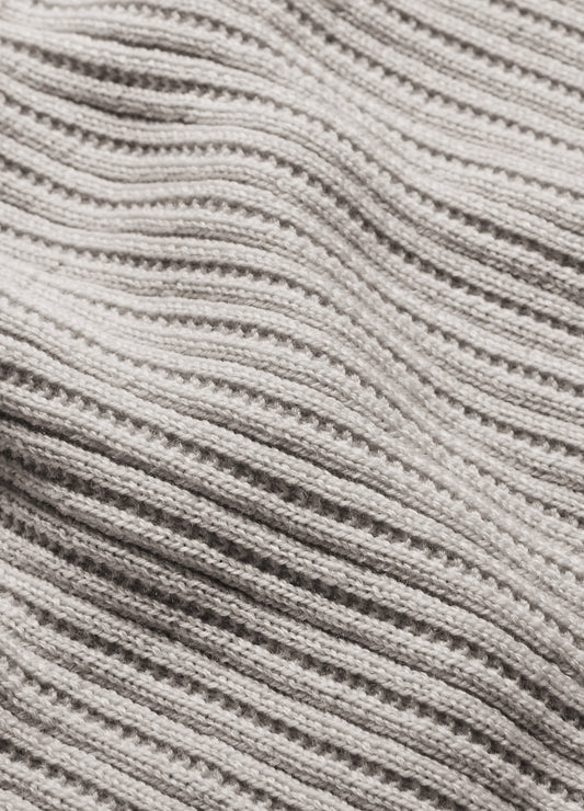 Slim Merino Wool Rib Sweater Salt
