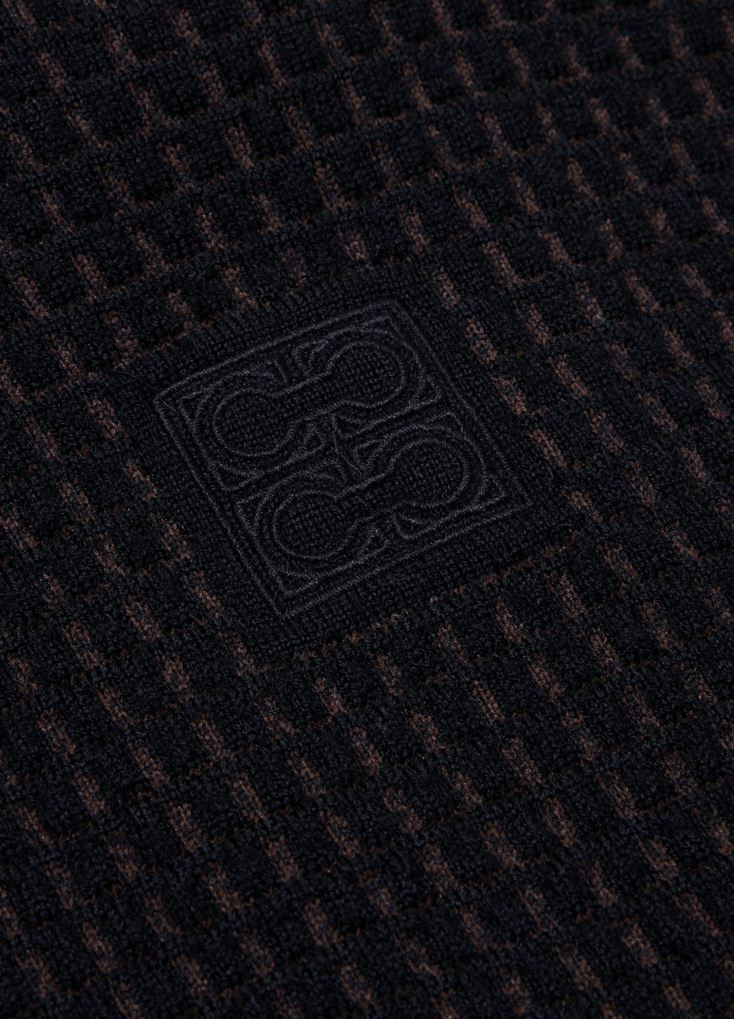 Geometric Jacquard Cardigan Chocolate