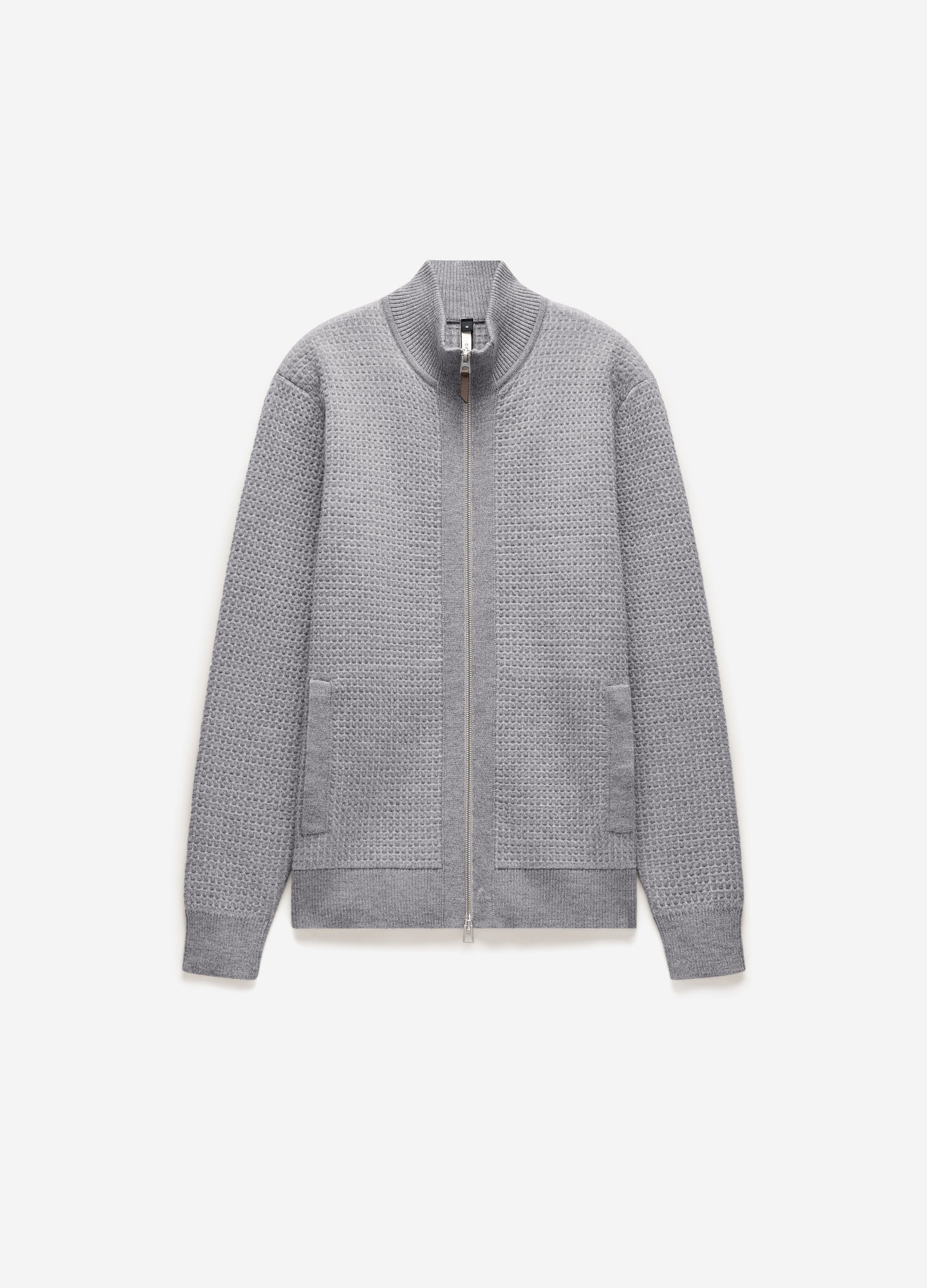 Geometric Jacquard Cardigan Grey
