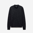 Mock Neck Merino Wool Sweater Charcoal