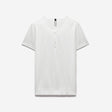 Short Sleeve Tech Henley Ivory