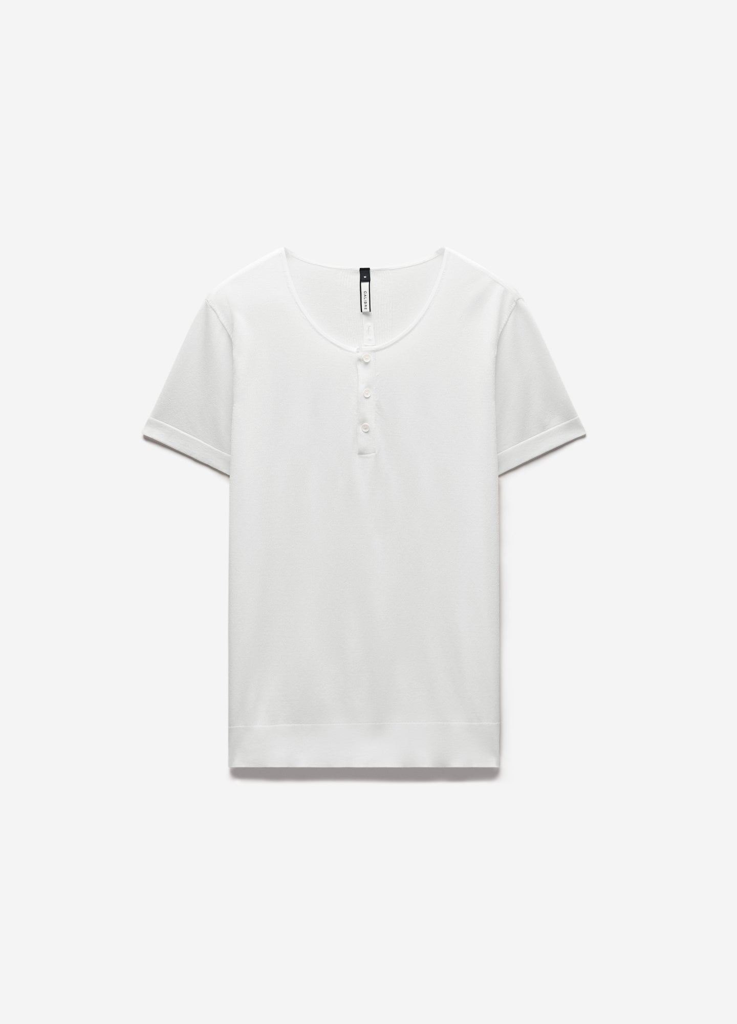 Short Sleeve Tech Henley Ivory