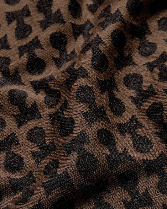 Monogram Jacquard Merino Wool Sweater Camel
