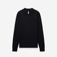 Long Sleeve Tech Knit Polo Black