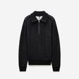Quarter Zip Merino Wool Sweater Black